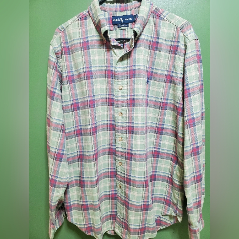 Men's Ralph Lauren Classic Fit Multicolor Plaid Shirt